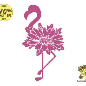 Flamingo svg, Daisy Svg, Summer svg, Flamingos svg, Beach svg, Bird svg, Flamingo shirt, Floral Svg,Daisies Svg,Botanical Svg, Bundle Svg