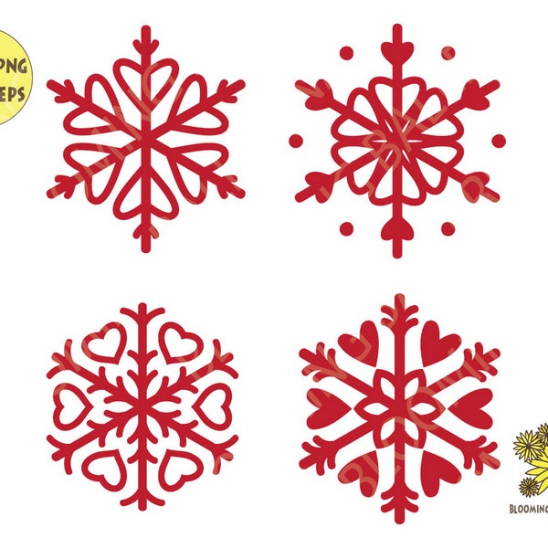 Snowflake Svg, Heart SVG, Love Flake Winter svg, Christmas Snowflake svg, Christmas svg, Winter svg, Silhouette Cut File, Cricut Cut files