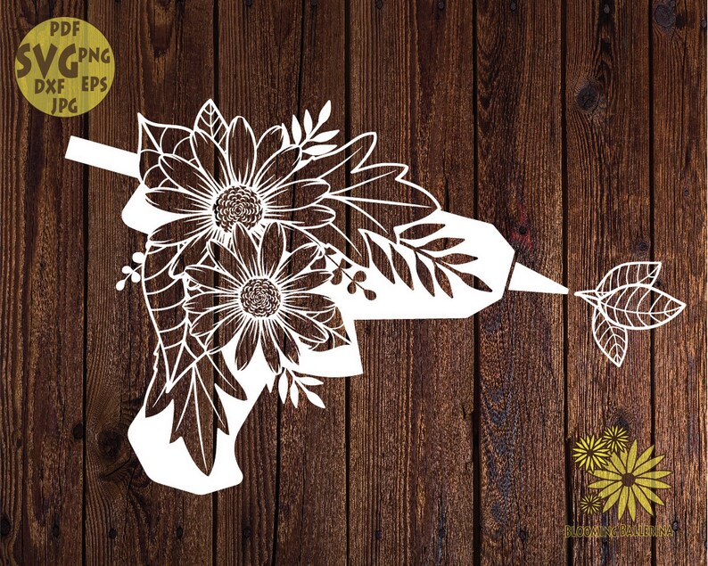 Floral Glue Gun Svg Floral Svg Daisy Svg Botanical Svg Etsy UK