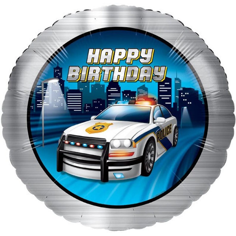 Police Man Men/'s Birthday Boy Birthday Police Car Birthday Police Balloons Police Birthday Party