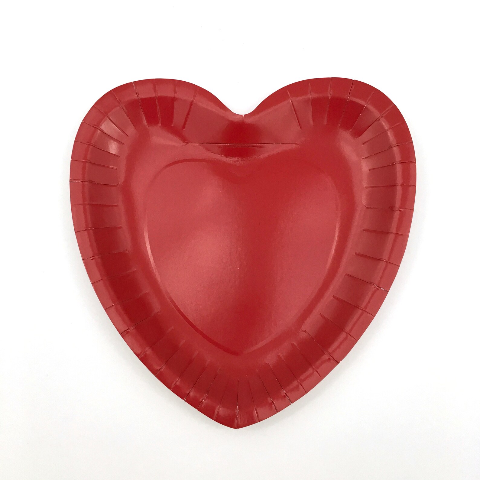 Heart 7 Paper Plate Red Heart Plates Birthday Party Etsy