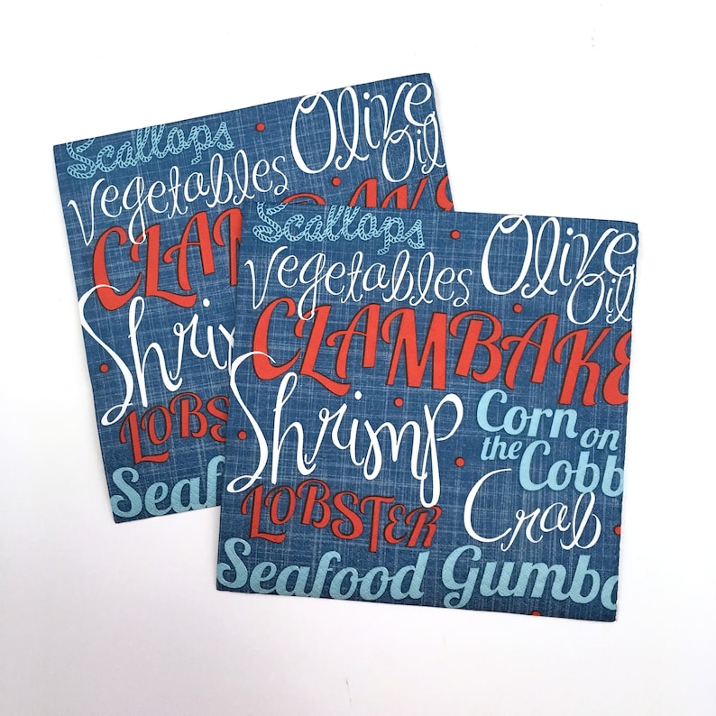 Clambake 7in Plates Seafood Engagement 4th of July Birthday Wedding Shrimp Lobster