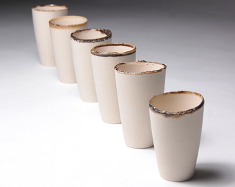 Corrupted Porcelain Cup Forms - Series of 6 Cups