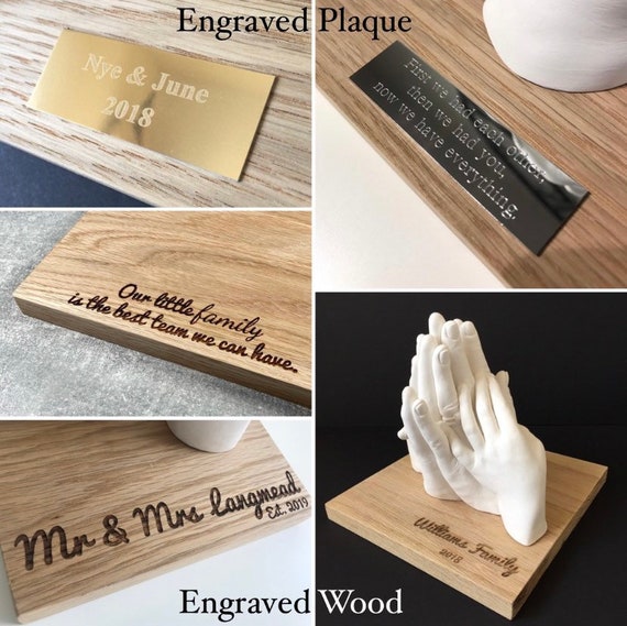 Couples Hand Casting Kit Personalised DIY Keepsake Birthday, Wedding,  Anniversary, Christmas Gift 