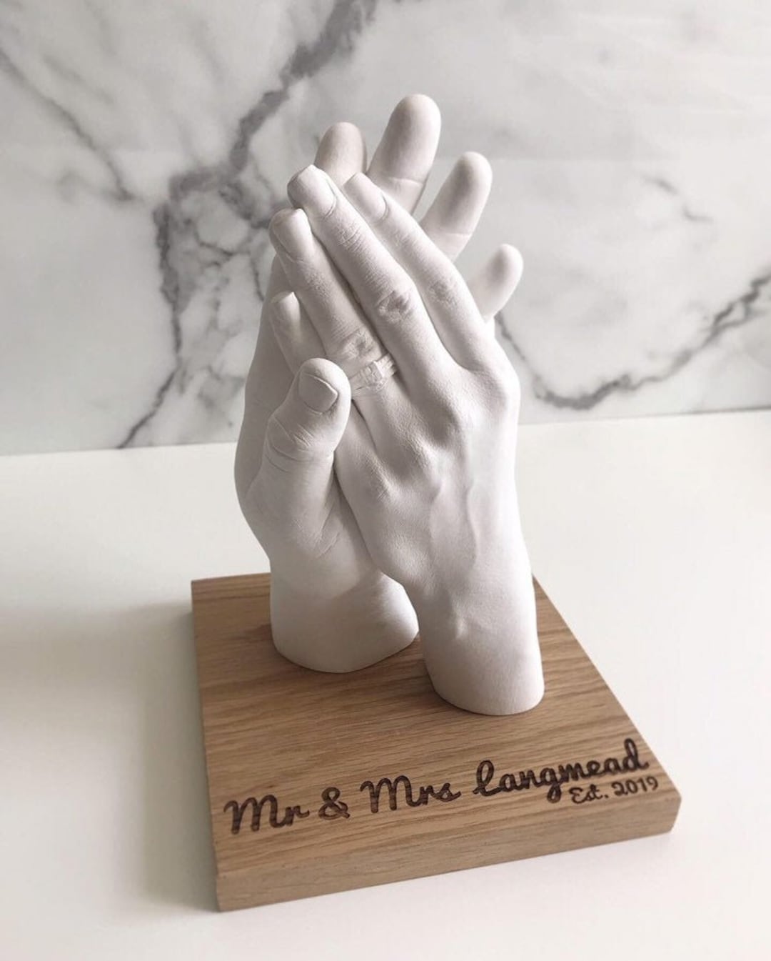 3D Hands Casting Set DIY Plaster Statue Molding Kit Hand Holding Craft  Keepsake For Couples Adult Child Wedding Anniversary 