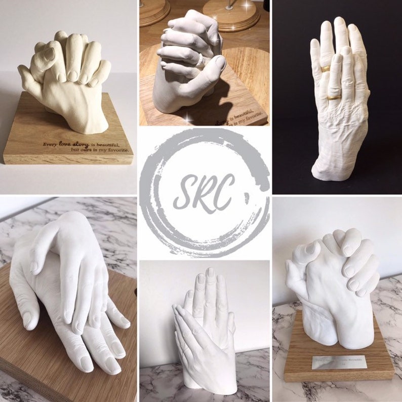 Paare Hand Casting Kit Personalisierte DIY Andenken Geburtstag, Hochzeit, Jahrestag, Weihnachtsgeschenk Bild 3