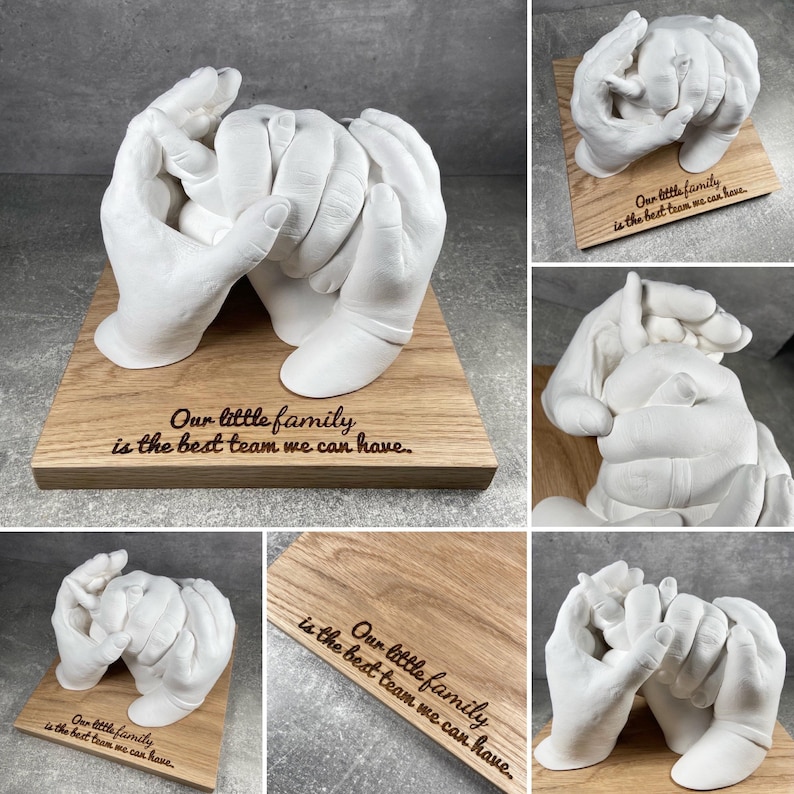 Family Hand Casting Kit Personalised DIY Keepsake Fathers Etsy UK