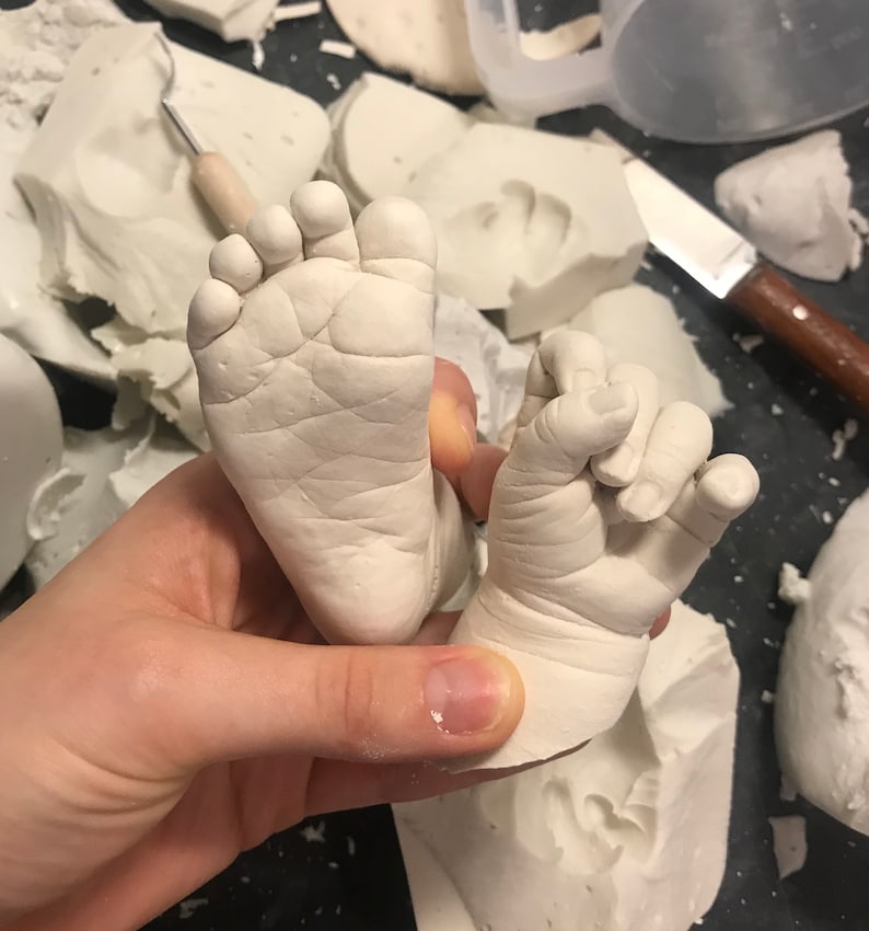 Babies Hands & Feet Casting Kit and Frame Display produce 4 Etsy
