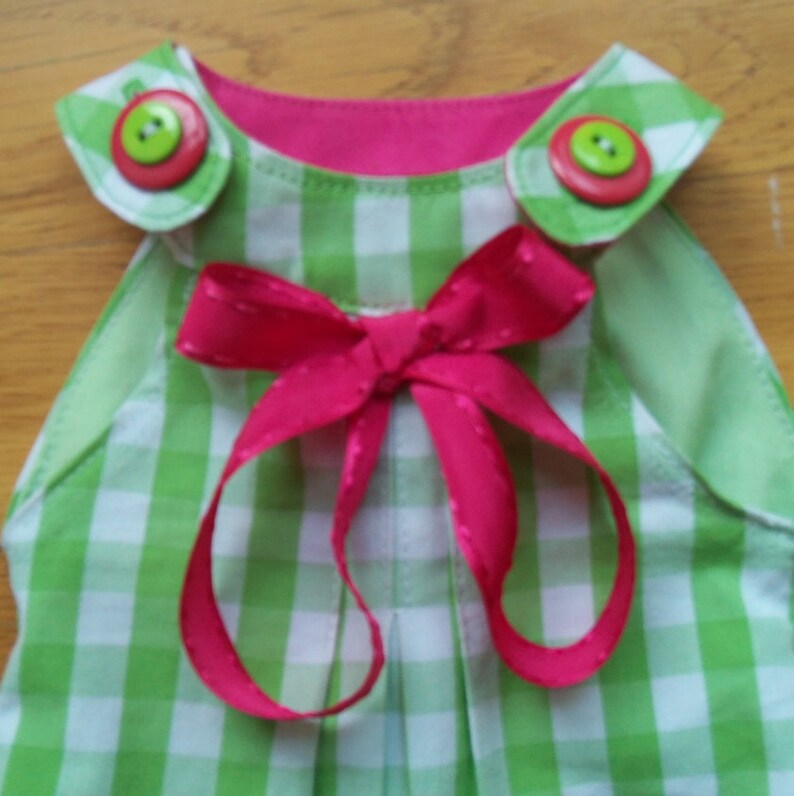 Summer Dog Dress Small dog Dress Dog Clothes Lime and Hot Pink Dress Pet Accessories