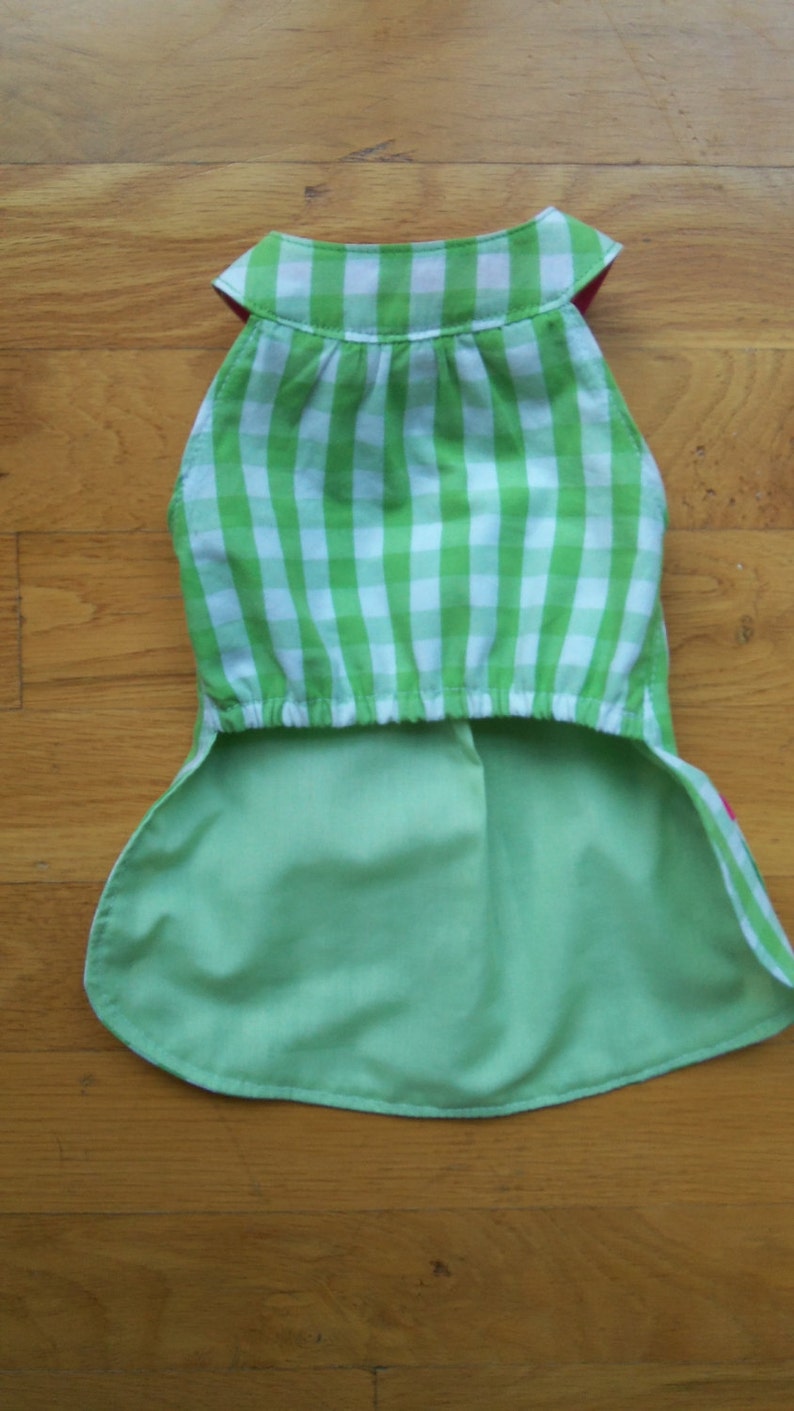 Summer Dog Dress Small dog Dress Dog Clothes Lime and Hot Pink Dress Pet Accessories
