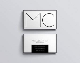 modern business card template creative calling card etsy