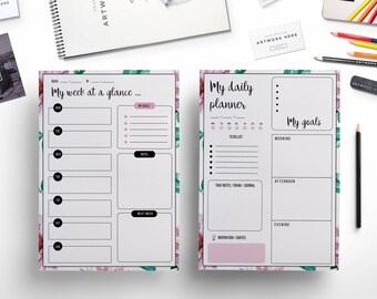 peony planners weekly planner daily planner floral planner etsy