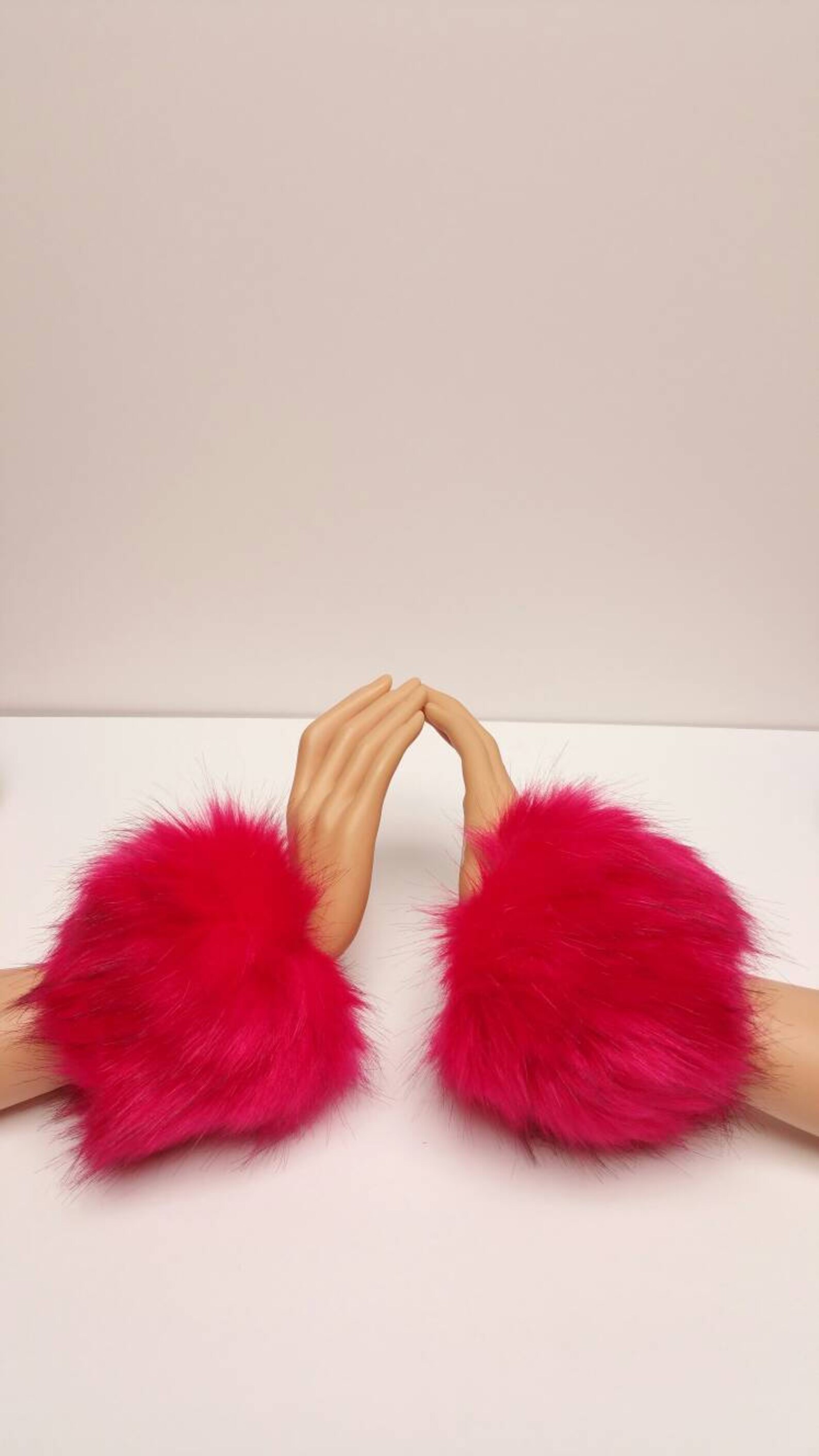 Faux Fur Arm Warmers Light Brown Fur Foxy Hot Pink Variety Etsy