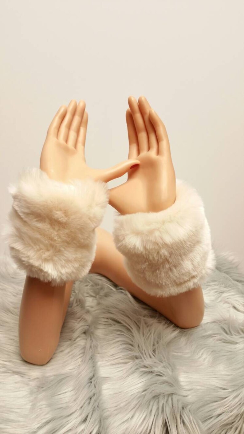 Faux Fur Arm Warmers Fluffy Luscious Pink Tip Arm Warmers Etsy