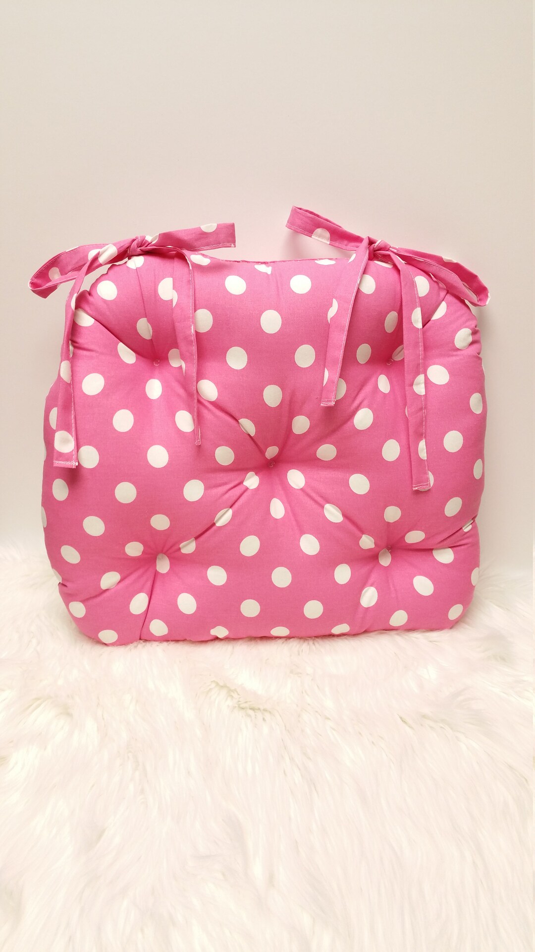 Indoor Seat Cushion Polka Dotsred Black Brown Green Etsy