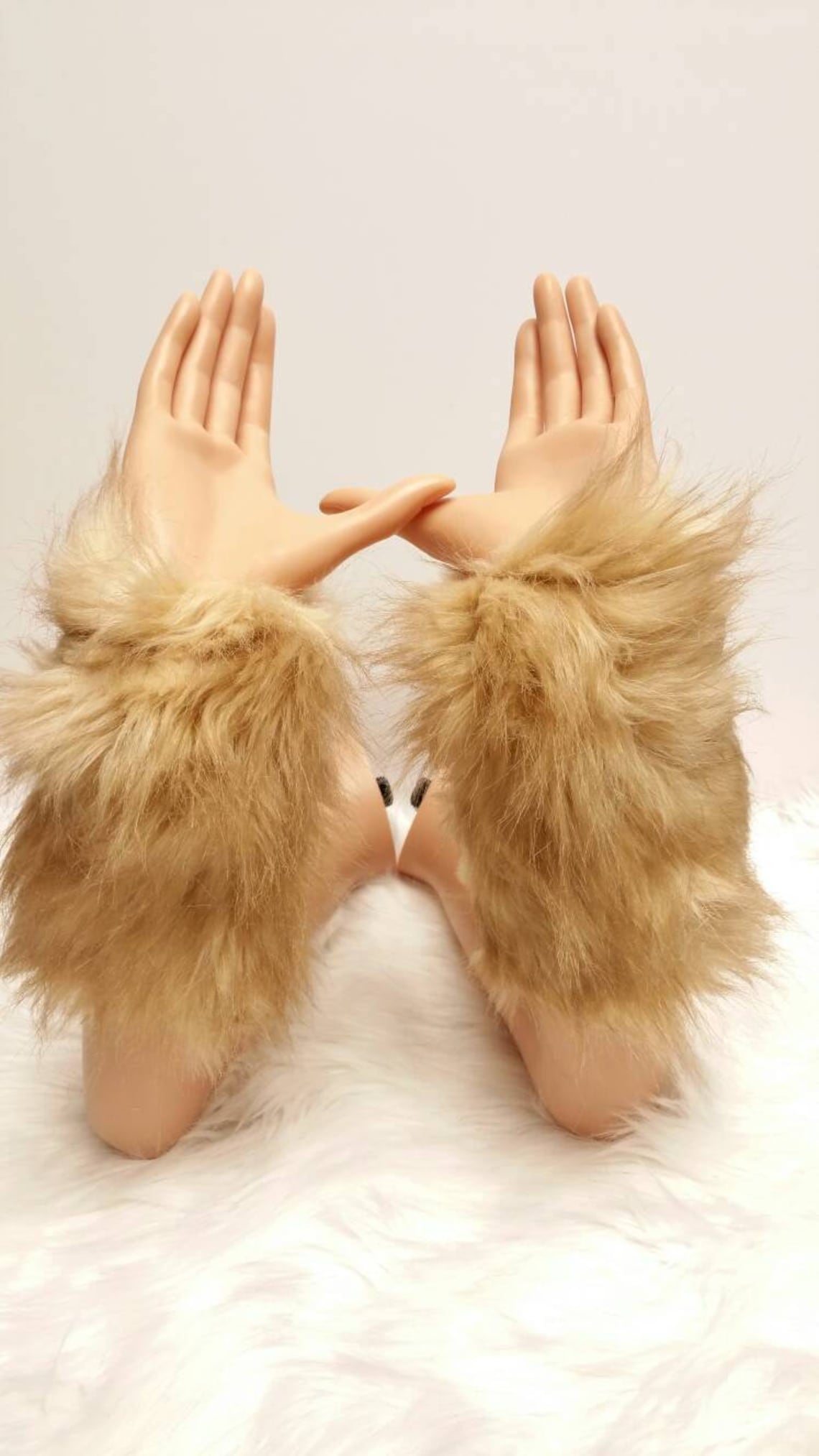 Faux Fur Arm Warmers Light Brown Fur Foxy Hot Pink Variety Etsy