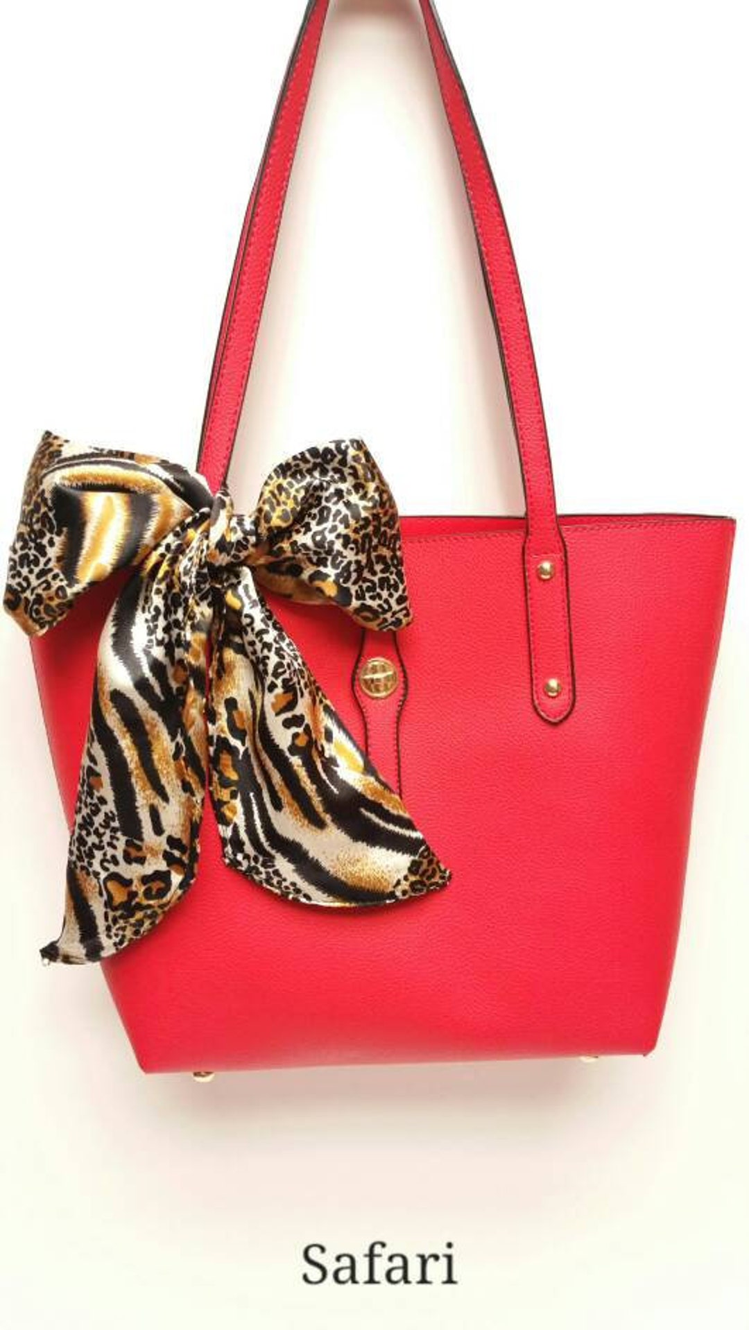 Handbag Scarf Tiger Print Leopard Print Chiffon Handbag Etsy