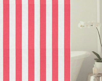 Shower Curtain: Pink, Yellow, Aqua, Black Red Stripes Variety Shower Curtains