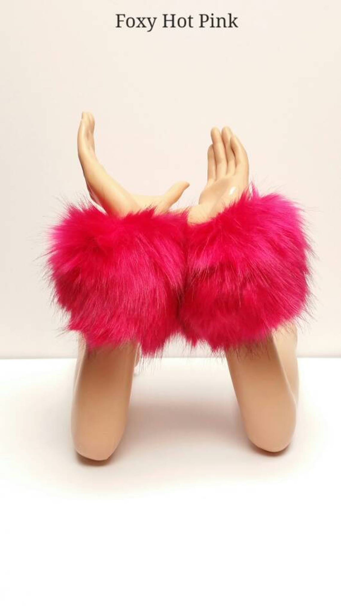 Faux Fur Arm Warmers Light Brown Fur Foxy Hot Pink Variety Etsy