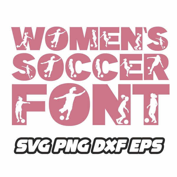 Women's soccer svg,  Women's Football svg, Soccer png, Football png, Soccer player font, Football game clipart, college sport svg