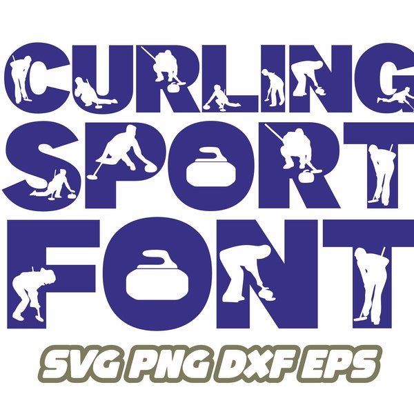 Curling svg, Curling Sport Schrift, Curling Spieler, Curler svg