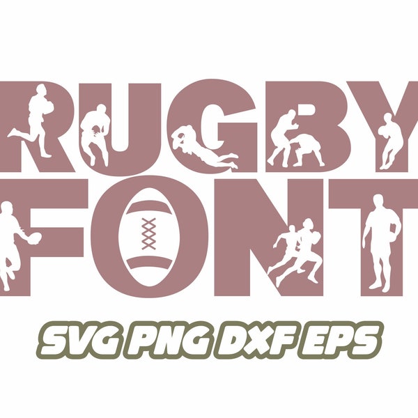 Rugby svg, Rugby font, Rugby sport design, college font, varsity font, college sport svg, varsity sport font