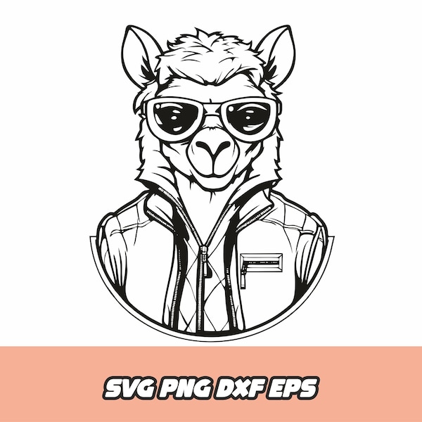 Cool camel in sunglasses svg, Camel head svg, Cool Camel clipart, Wild life svg