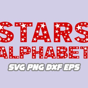 Estrellas fuente svg, estrellas alfabeto, estrellas svg, brillo svg, decoración de guardería, alfabeto de guardería, letras de guardería, letras de cumpleaños, fuente de cumpleaños