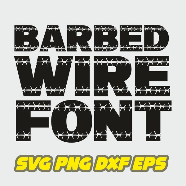 Barbed wire svg, barbed svg, wire font, Barbed wire font, chains clipart, prison png, military png