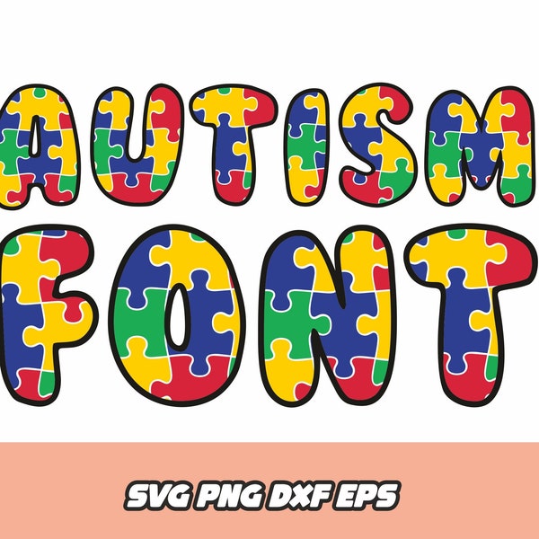 Autism Font Etsy