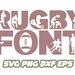 Rugby Svg, Rugby Font, Rugby Sport Design, College Font, Varsity Font ...