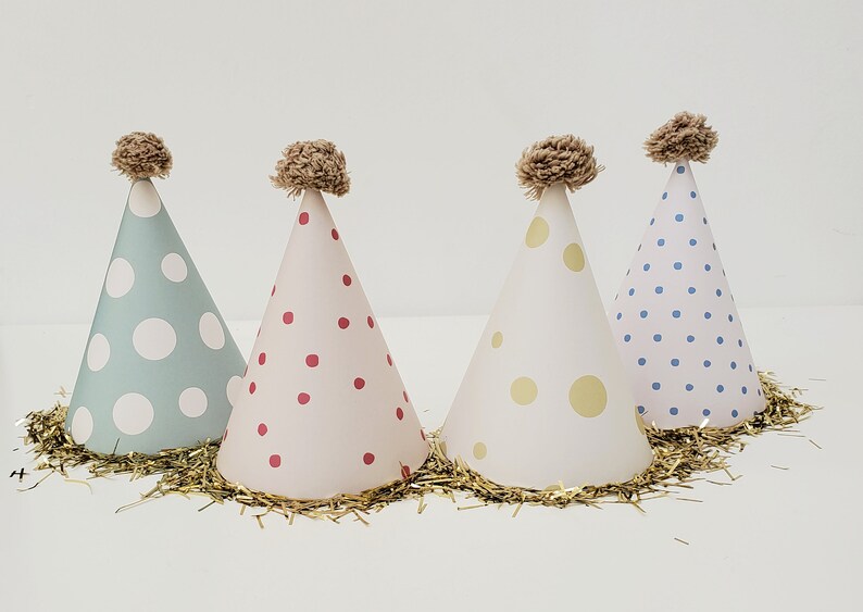 Printable Polka Dot Party Hat Polka Dot Pattern Birthday - Etsy