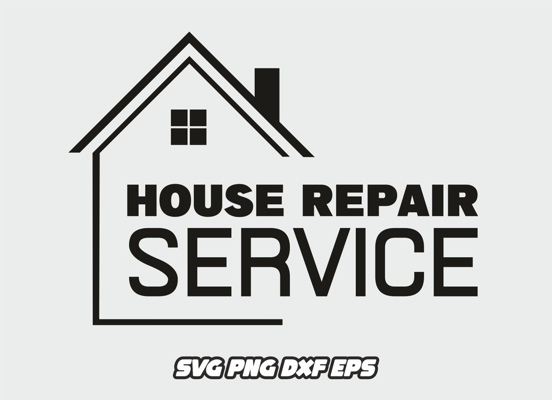 House Repair Svg, Repair Service Logo, Repair Company Emblem, Handyman