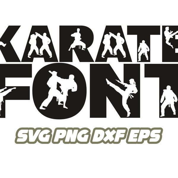 Karate svg, Karate font, sport svg, sport font, Taekwondo svg, Karate teacher clipart