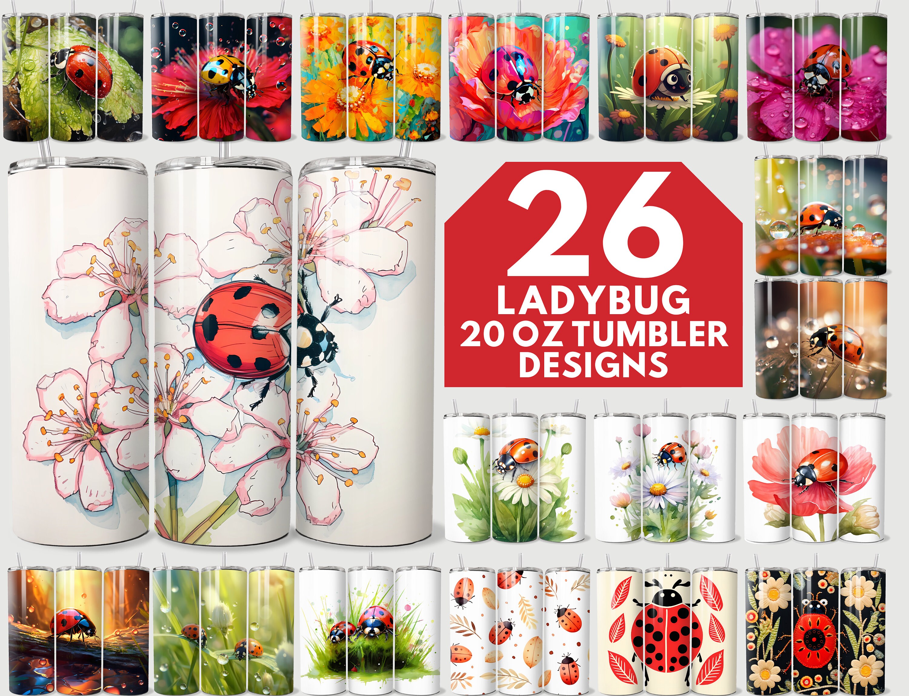 Lady bug PNG. Mug Wrap Sublimation. Ladybug Sublimation By Olyate
