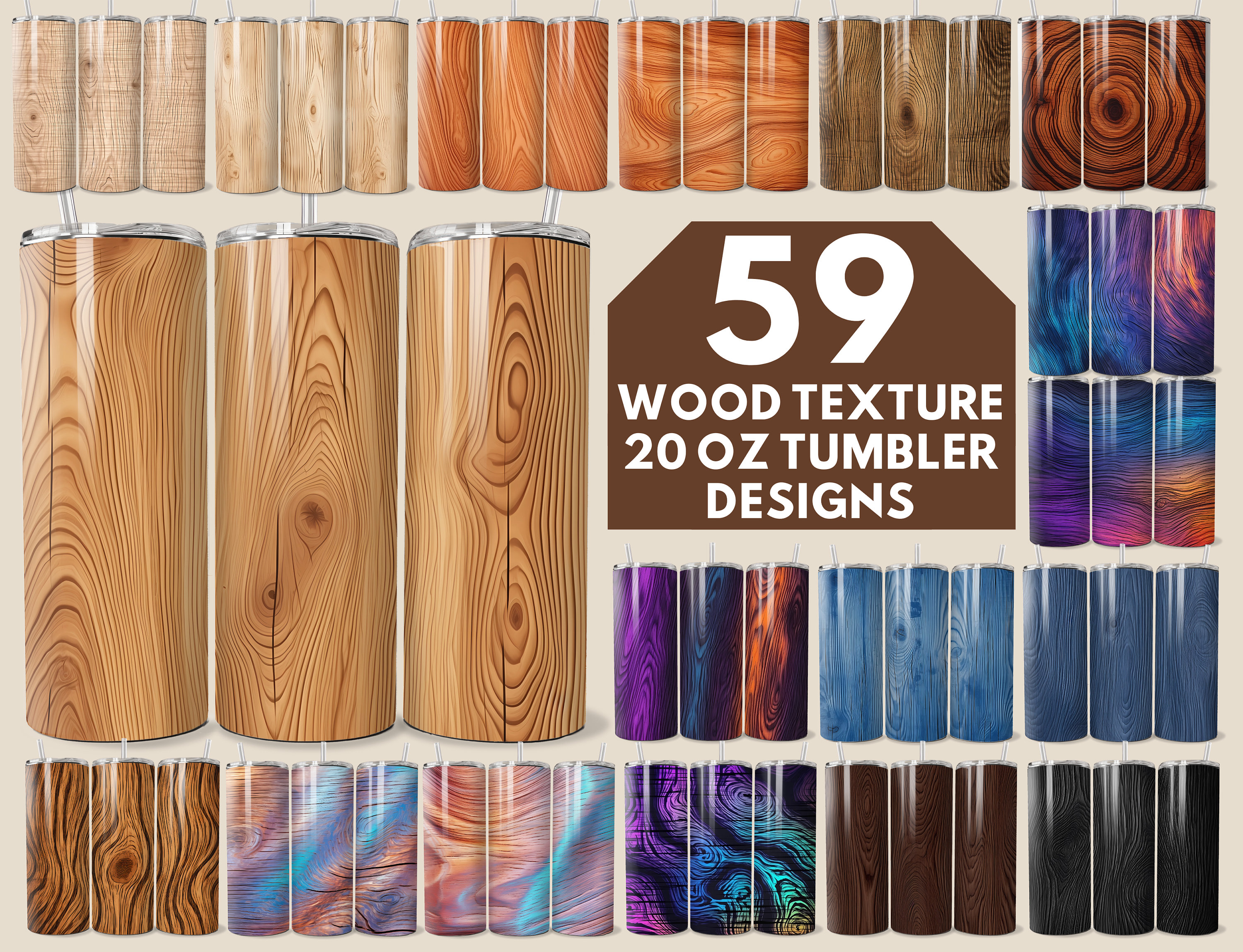 Wood Tumbler Rustic Wooden Grain Texture Graphic by 247DigitalDesigns ·  Creative Fabrica