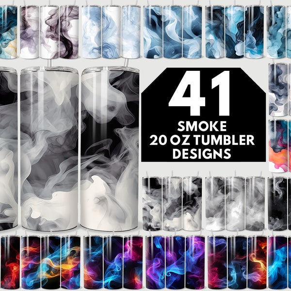 Smoke tumbler wrap png, Colored smoke 20 oz skinny tumbler sublimation design, White smoke design png, Fog pattern