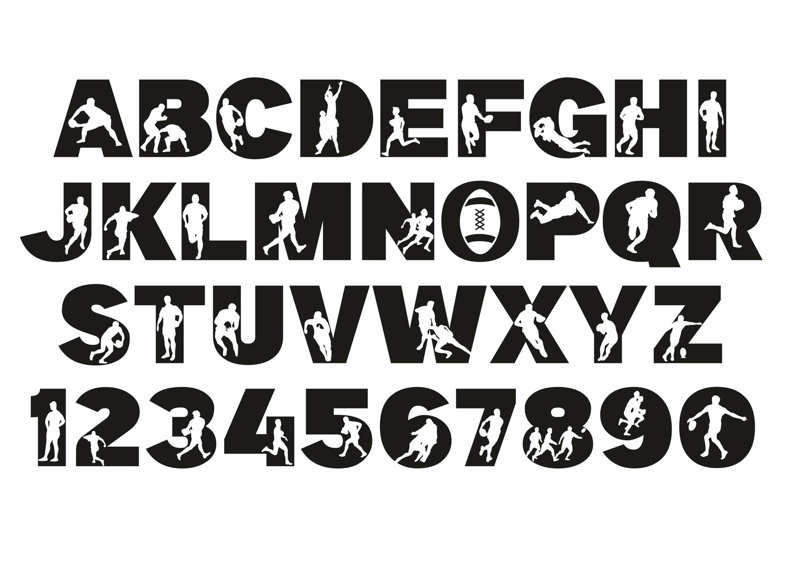Rugby Svg Rugby Font Rugby Sport Design College Font Etsy