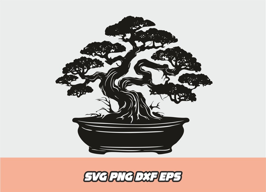 Bonsai Tree Svg, Bonsai Svg, Decorative Tree in a Pot Svg, Garden Plants Clipart Etsy
