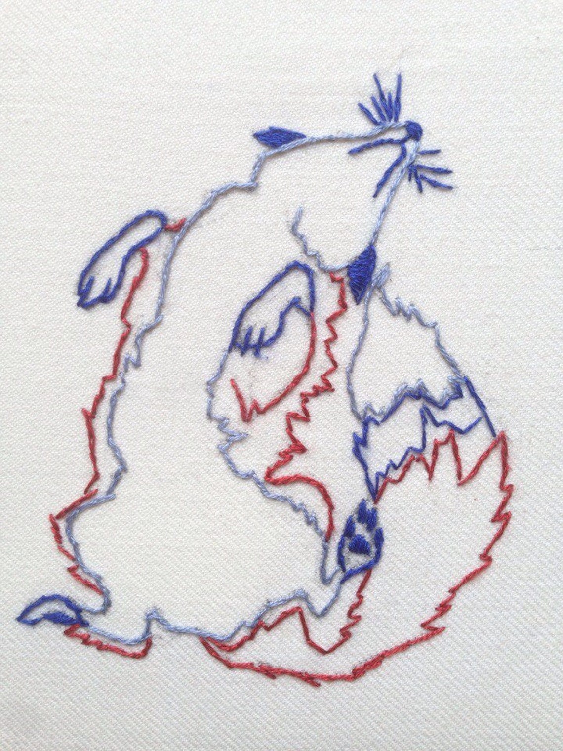 Fox lineart embroidery design home decor embroidery hoop  etsy Fox lineart embroidery design home decor embroidery hoop  etsy