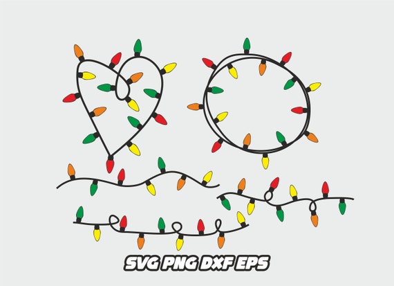 Christmas Lights Svg Light Bulbs Svg Christmas Decor Svg - Etsy