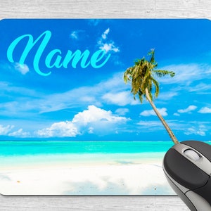 Beach Personalised Mouse Pad