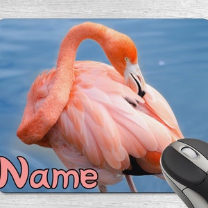 Personalised Flamingo Mouse Pad
