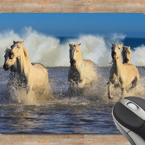 Horses Beach Mouse Pad