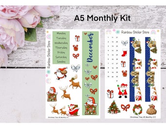 Hobonichi Cousin December Monthly Kit Christmas Time