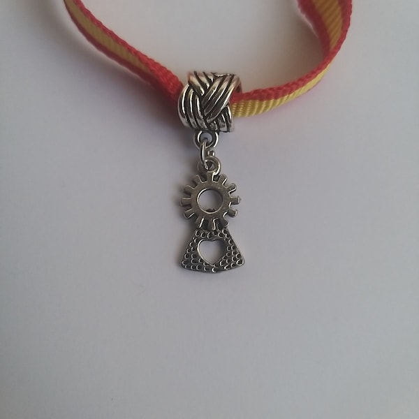 Virgen del Pilar pulsera bandera España