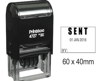 Printtoo Self Inking Scanned Rubber Stamp Office Stationary Custom Stamp-Red