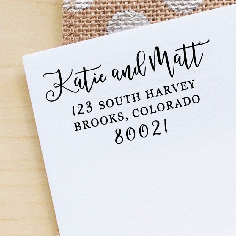 Gift Idea IPHS69A Custom Wedding Invitation Stamp Save The Date Rubber Stamp Personalized Address Stamp Custom Self Inking Rubber Stamp
