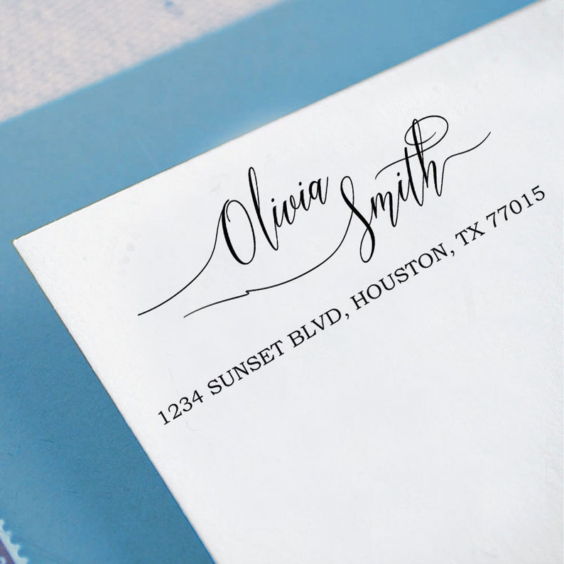 Business Address Stamp Signature Stamp Self Inking Address Etsy