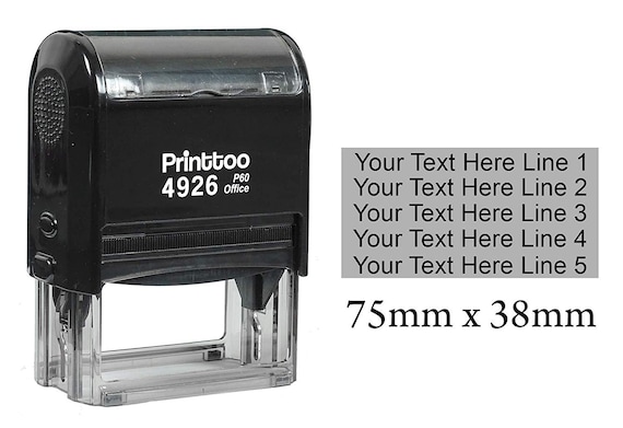 Custom Stamp-Personalized Stamp Self Inking Rubber Stamp,Return Address Stamp with up to 4 Lines of Custom Text